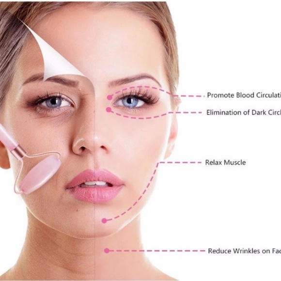 Rose Quartz Roller with Rose Quartz Gua Sha - Picture 4 of 5